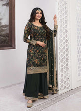 Salwar Suit in Green Colour Looking Attractive